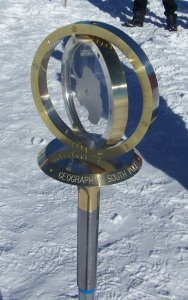 The 2015 geographic South Pole marker is very impressive.  The inner part rotates and features a really cool glass representation of the continent.