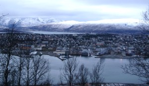 Most of the city of Tromsø is situated on an island in a fjord set back several miles from the open ocean.  We didn’t have enough daylight to hike to the top of the ridge but we got up to a break in the trees to get most of the island in one shot.
